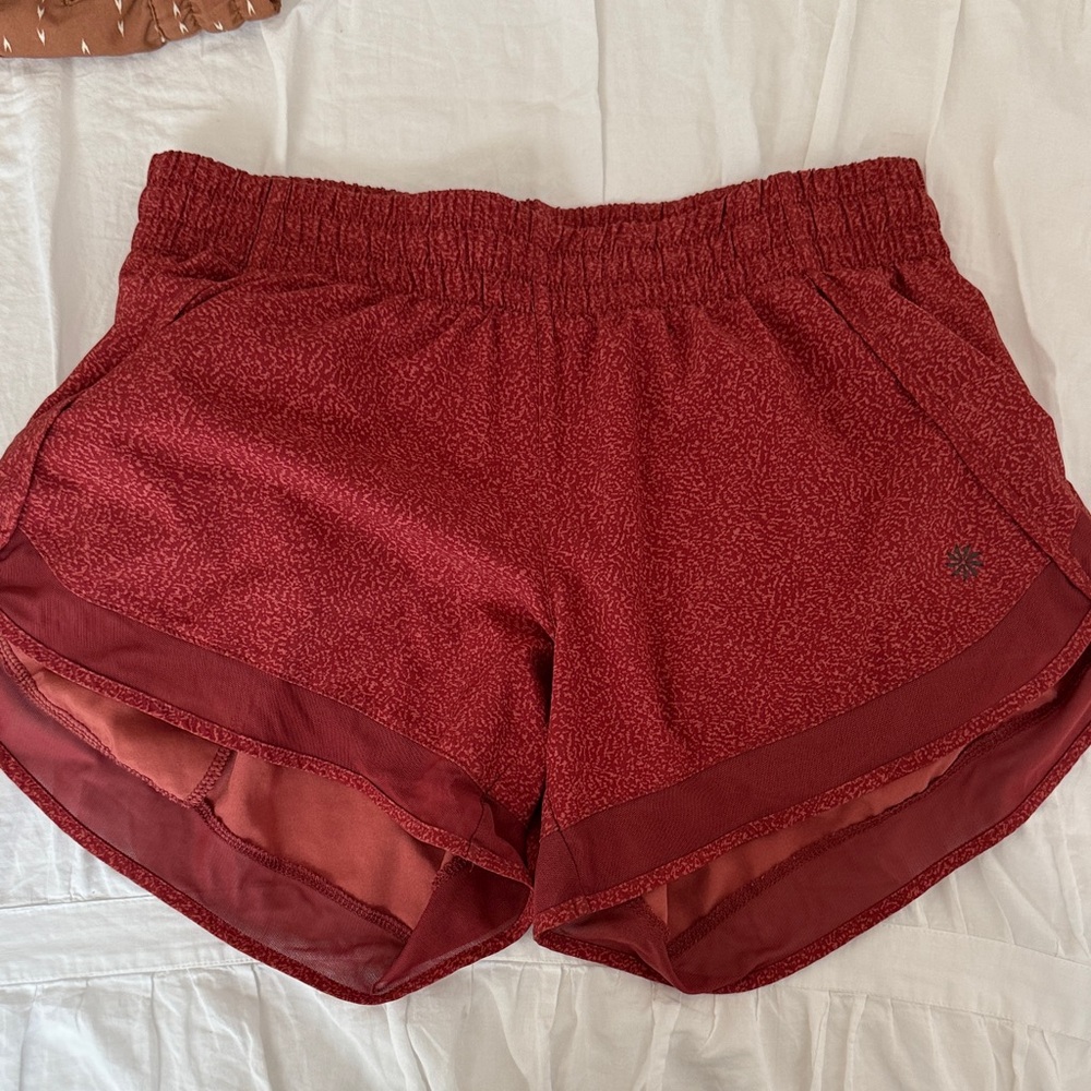 ATHLETA XS burnt orange 3” Shorts